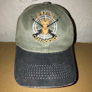 BALL Z OUTDOORS unstructured dad's hat or mom's hat with adjustable velcro back